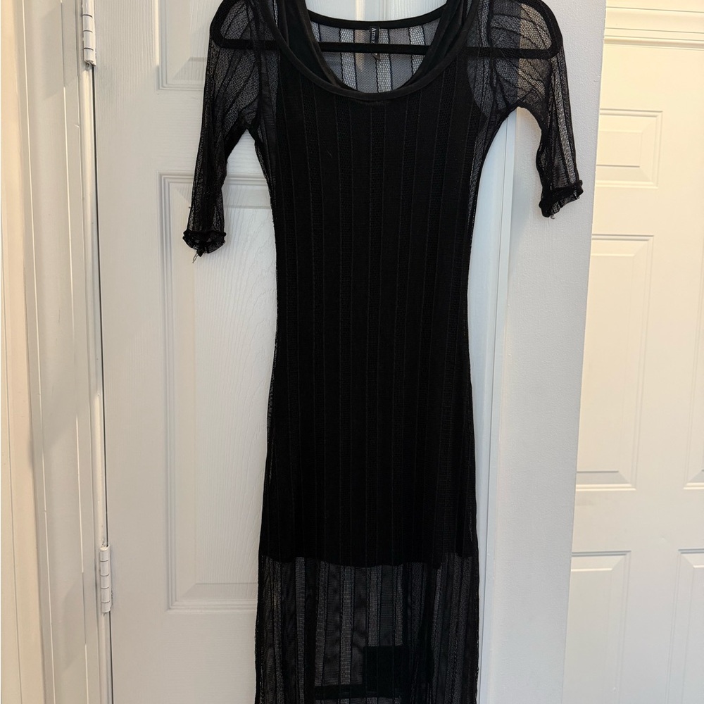 Lace Black Sheer Dress